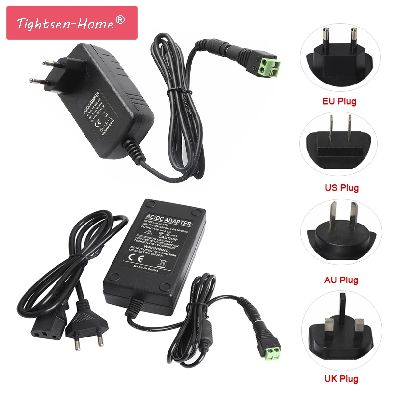 Адаптер питания переменного тока 110-240 в постоянный ток 12 5 1a 2a 3a 4a 6a 8a 10a ес сша