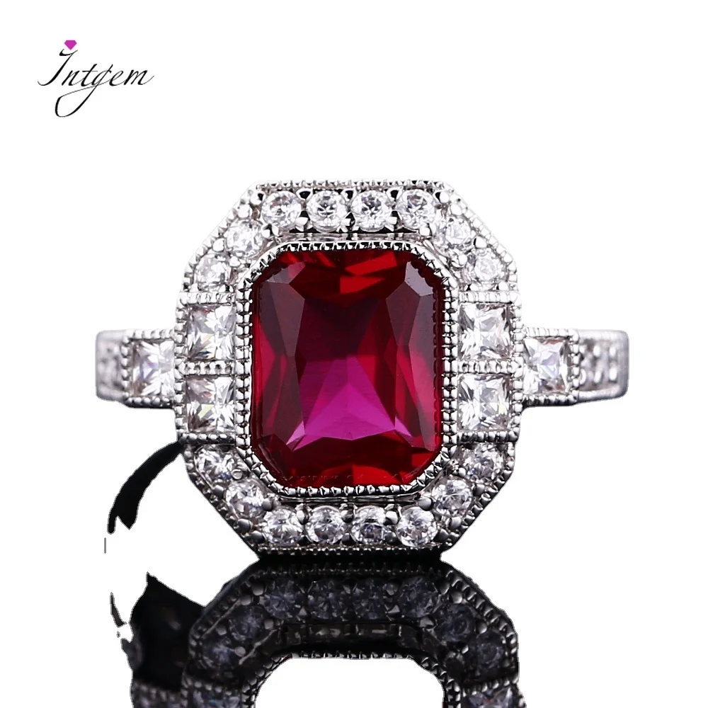 

Vintage Luxury Prong Setting Rings Women's Fine 925 Sterling Silver Fashion Jewelry Wedding Anniversary Birthday Daily Life Gift