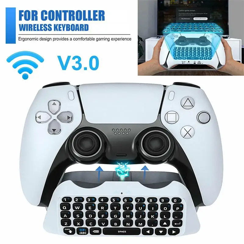 

Game Controller Chatpad Wireless Message Keypad Supply Compatible for PS5