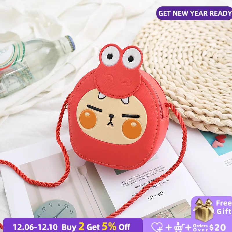

Cartoon Dinosaur Children's Mini Coin Purse PU Leather Boys Kids Small Shoulder Crossbody Bags Cute Baby Girls Wallet Handbags