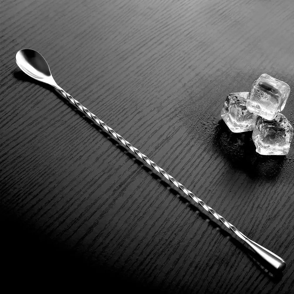 

1pcs Steel Water Drop Bar Spoon Fine Thread Bar Spoon For Home Kitchen Hotel Long Handle Bartender Spoon Mixing Spoon