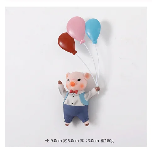 

Nordic Creative Home Decoration Animal Balloon Bedroom Decor Large Resin Craft Wall Hanging 3D Giraffe Balloon Piggy Rabbit Fox