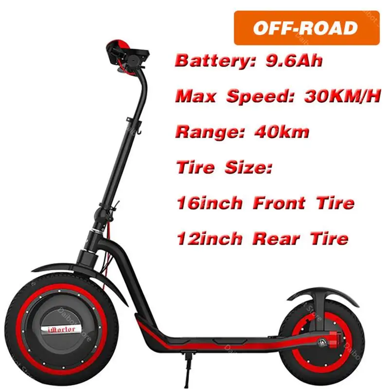 16-дюймовый внедорожный электрический скутер 2 колеса электрические скутеры 9 6 Ач