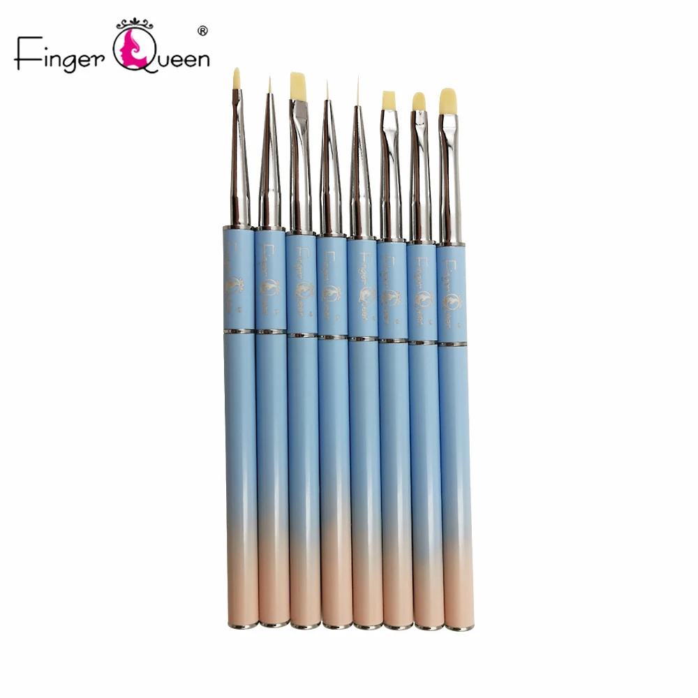 

Polygel для фотографий, набор из 8 шт., маникюрные щетки для фотографий, тонкая Кисть для ногтей, гелевые ногти, полный комплект