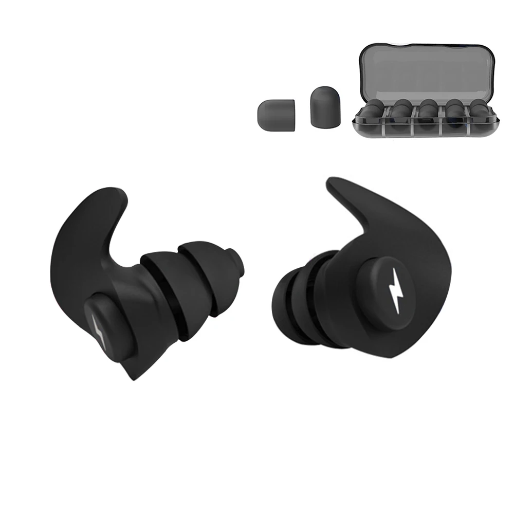

Ear Plugs Sleep Silicone Black Soundproof Tapones Oido Ruido Noise Reduction For Earplug Soft Foam Sleeping Earplugs