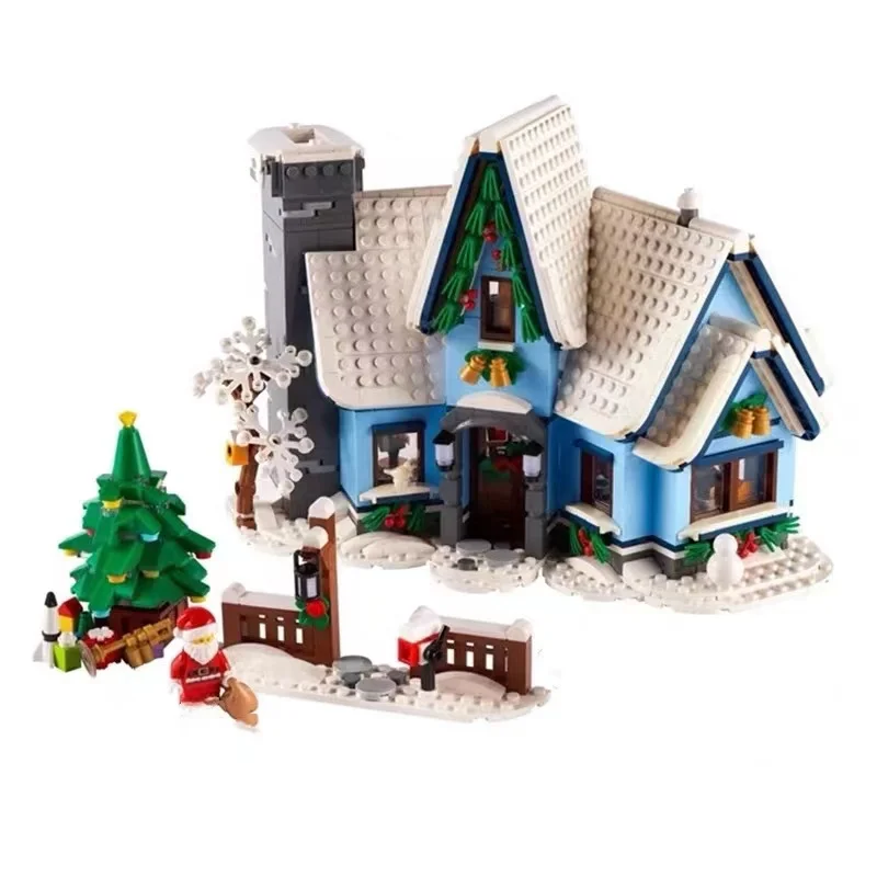 

NEW 10293 Winter Village Santa’s Visit Building Blocks Creatoring Santa Claus Christmas Gifts For kids toys for girls Friends