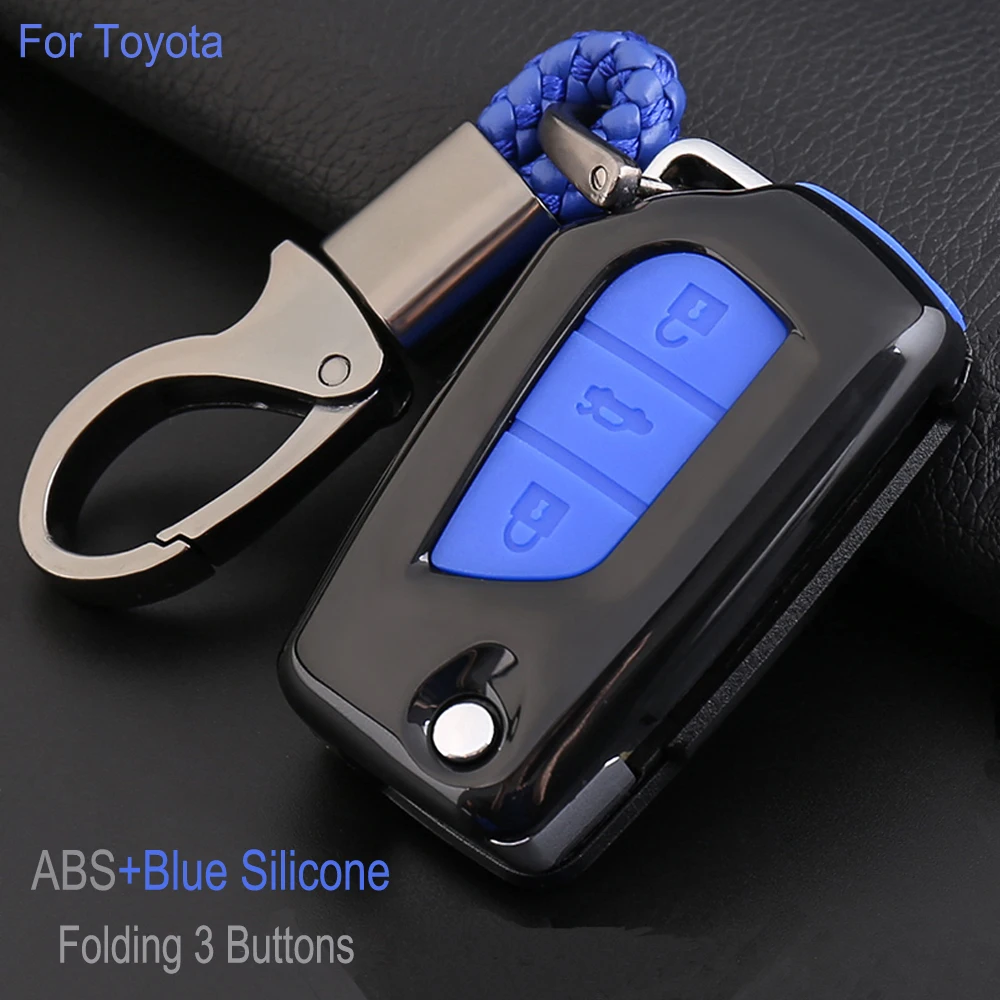 Новинка 3-кнопочный силиконовый + АБС-пластик оболочка автомобильного ключа для