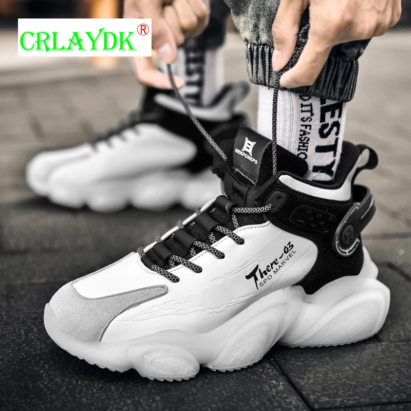 

Кроссовки CRLAYDK мужские высокие, баскетбольные кеды, модные повседневные теннисные Спортивные, Нескользящие, водонепроницаемые кеды для фит...