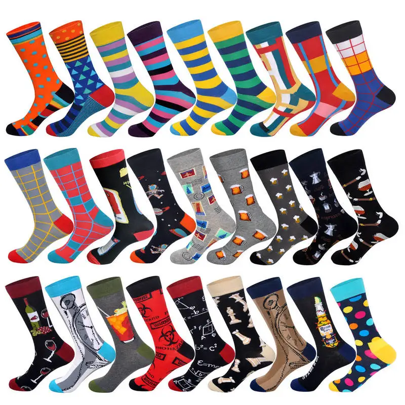 Повседневные мужские носки Lionzone хлопковые индивидуальный дизайн пиво попкорн