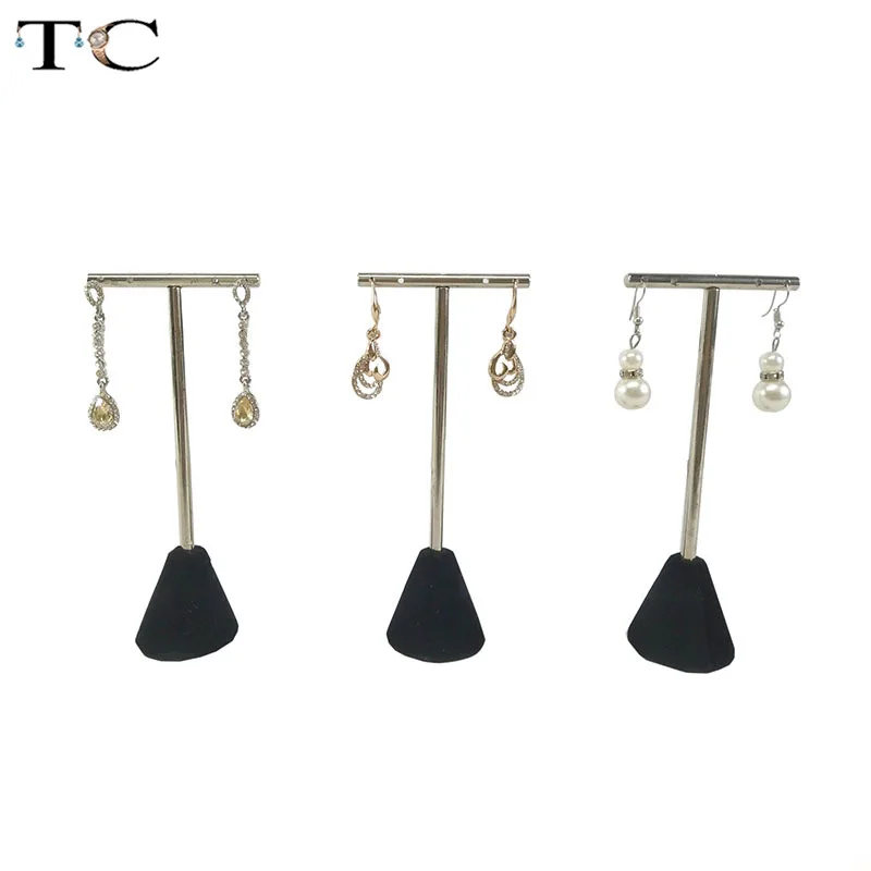 

3 шт. нержавеющая сталь Т-образные серьги аксессуары стеллаж для хранения ювелирных изделий серьги Дисплей Стенд держатель с орнаментом