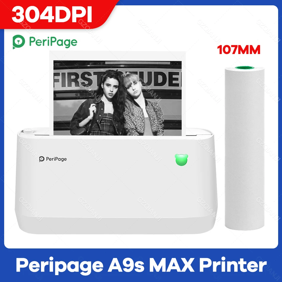 Портативный мини-термопринтер Peripage A9s Max 4 дюйма Bluetooth мини-фотография