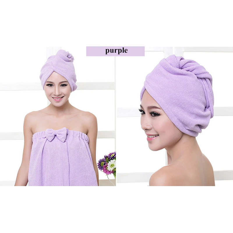Super Absorbent Shower Cap Thick Microfiber Dry Hair Towel | Дом и сад