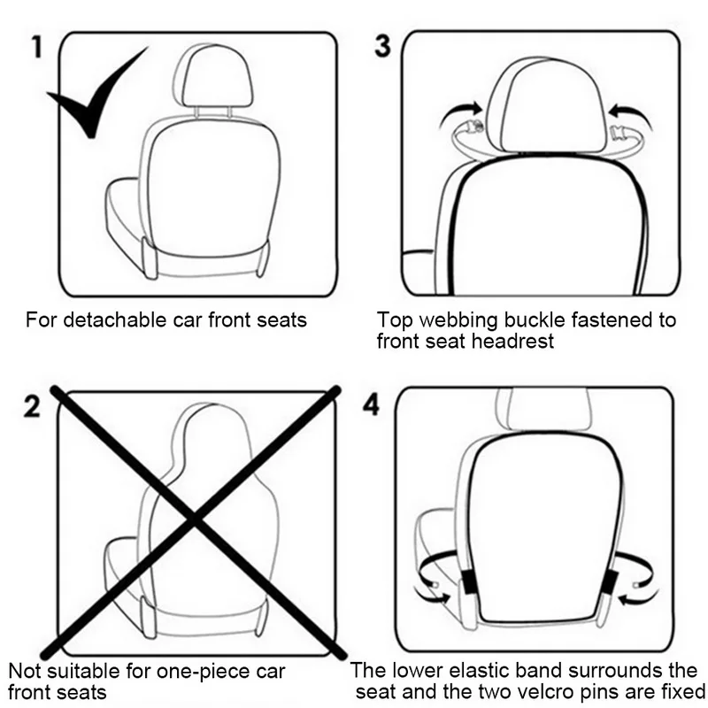 Автомобильные чехлы на заднюю панель защита для детей детские коврики очищающие