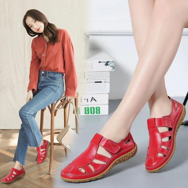 

2021 Summer Women Sandals Hollow Breathable Round Toe Casual Women's Sandals Soft Sole Comfortable Beach Shoes Sandalias Mujer