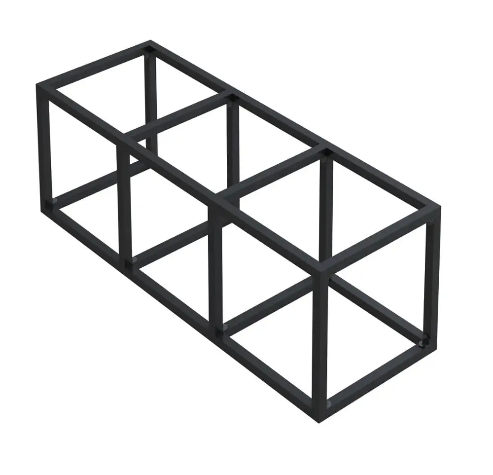 DIYHD напольная полка потолочная Монтажная коробка Трубная полка кронштейн, черная плоская полка для труб, без деревянной коробки - Цвет: 3 layer bracket-C
