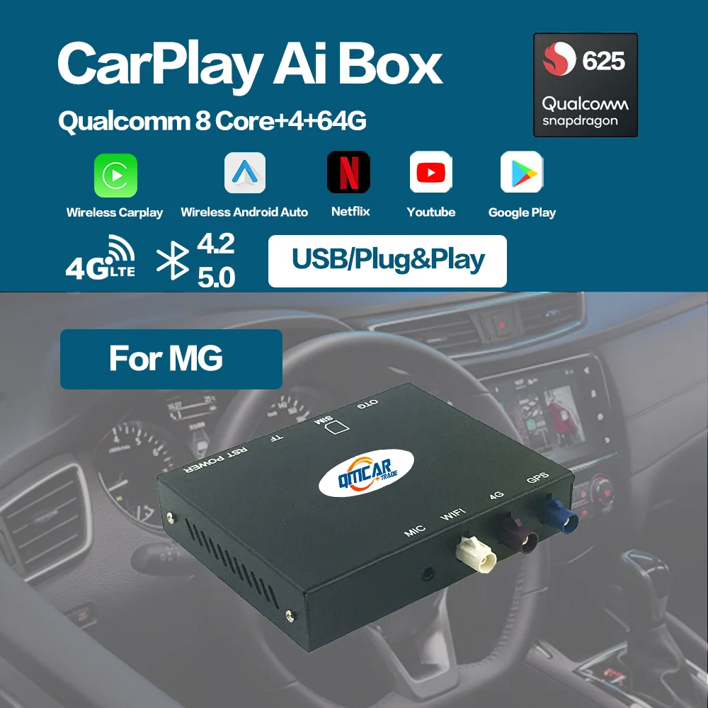 Автомобильный мультимедийный проигрыватель для MG 2017 2021 Carplay Android Box Ai новая версия