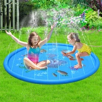 lazychild 1 7m swimming pool kids inflatable round water splash play pools playing sprinkler mat yard outdoor fun multicolour