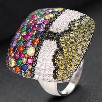 3 colors high quality charms luxury maxi statement ring fashion bridal rings for women wedding brincos para as mulheres 2020