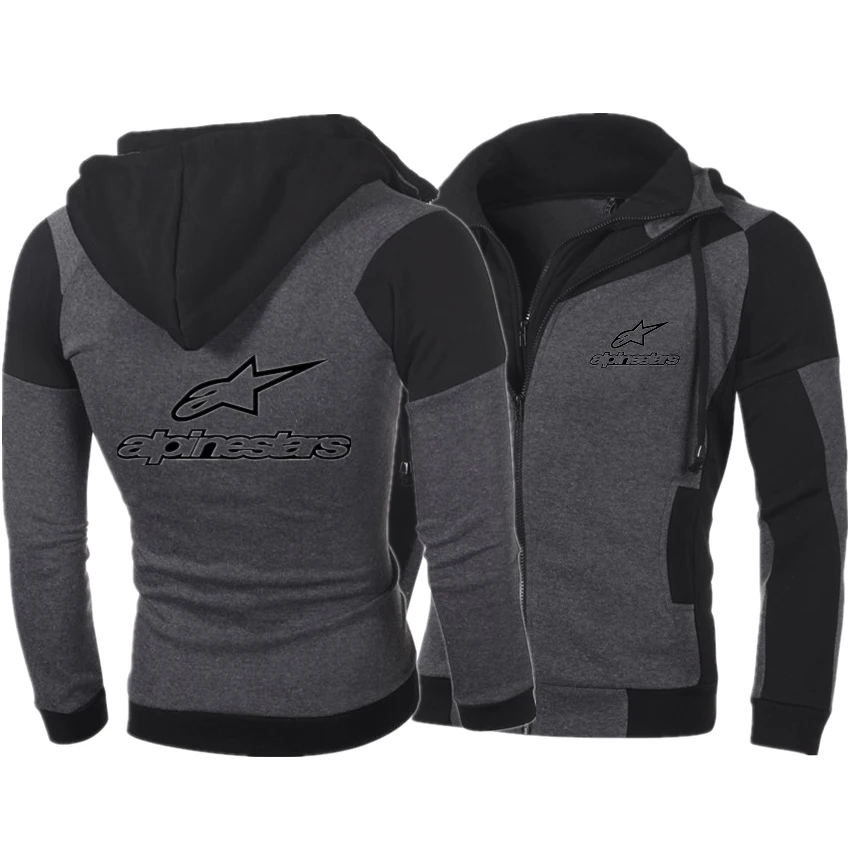 

Alpinestars2021 Motorcycle Riding Men's Fashion Jacket Jacket Zipper Hooded High Quality Hoodie Sportswear Casual Hoodie