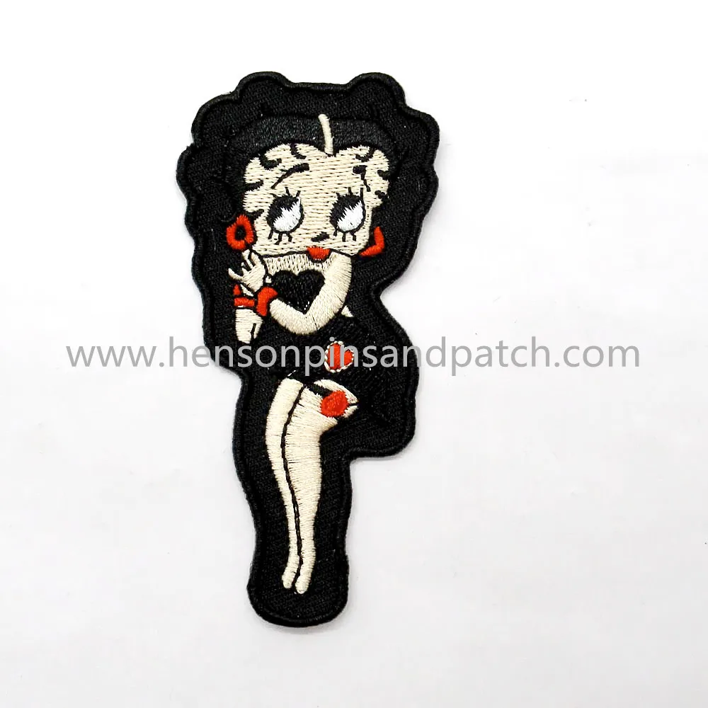 9.8*4.7cm Retail and stock cartoon girl embroidery cloth patch