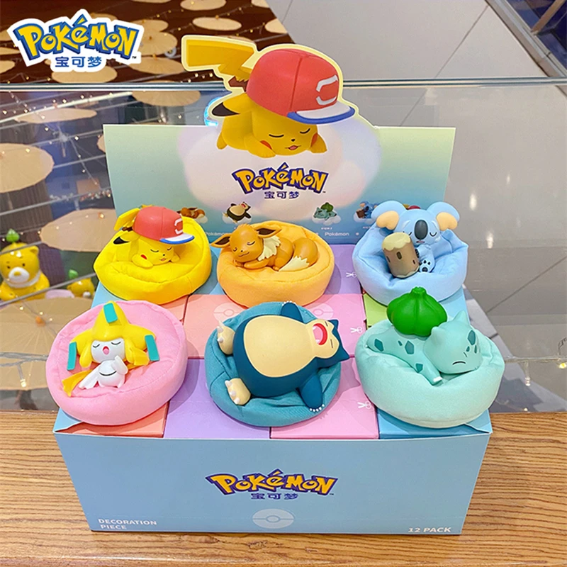 Genuine Pokemon Starry Dream Series Pikachu Jirachi Eevee Komala Snorlax Bulbasaur Anime Figures With Retail box Model Toys