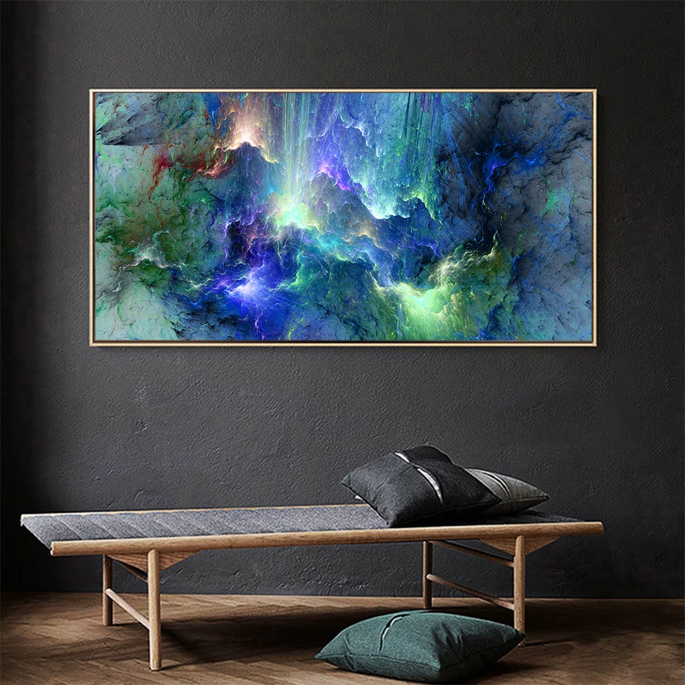 

AAHH Big Size Abstract Cloud Painting Poster Wall Art Landscape Picture Canvas Print for Living Room Home Decor No Frame