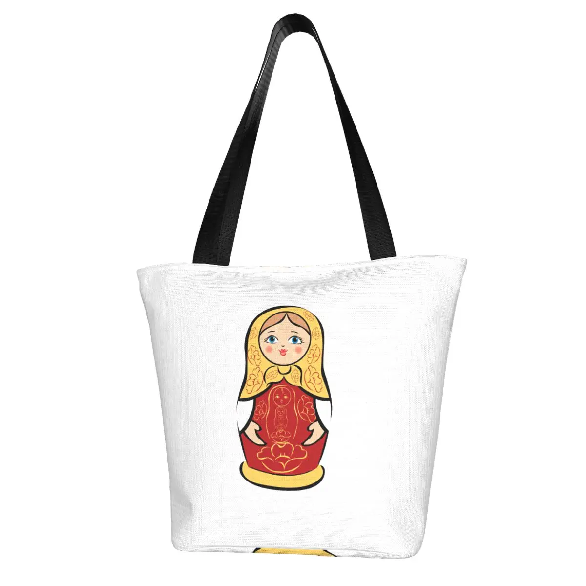 Matryoshka,Matryoshka ,Matryoshka , Matroshka Shopping Bag Aesthetic Cloth Outdoor Handbag Female Fashion Bags