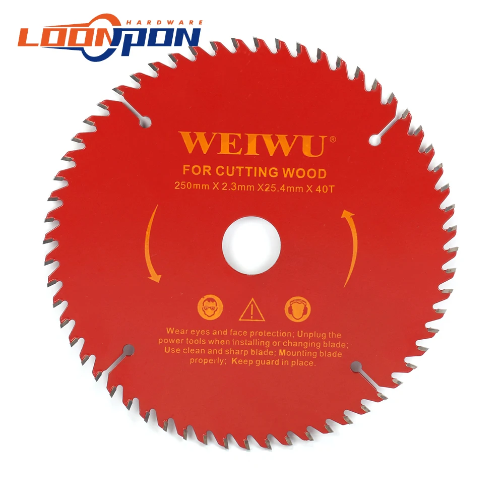 

10" Carbide Circular Saw Blade for Wood Cutting 40T 60T 80T 100T 120T Woodworking Cutter Tool 250mm 10inch