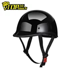 Мотоциклетный шлем AMZ в стиле ретро, полулицевой шлем в немецком стиле, винтажный, для скутера, чоппера