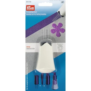 PRYM 610155 handle-set for felting needles , 610287 Magnetic pincushion with glass-headed pins , 610356 Tweezers with LED lamp