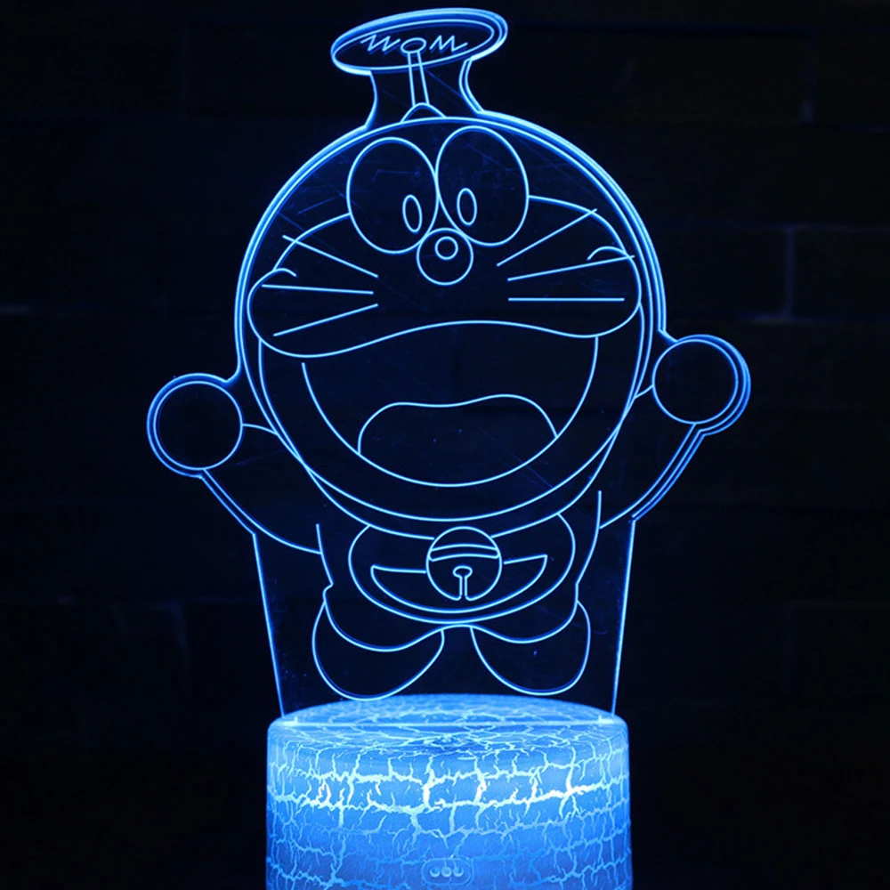 

Children's Bedroom Decorative Table Lamp Led Colorful Touch Doraemon Table Lamp Usb Creative Valentine's Day Gift