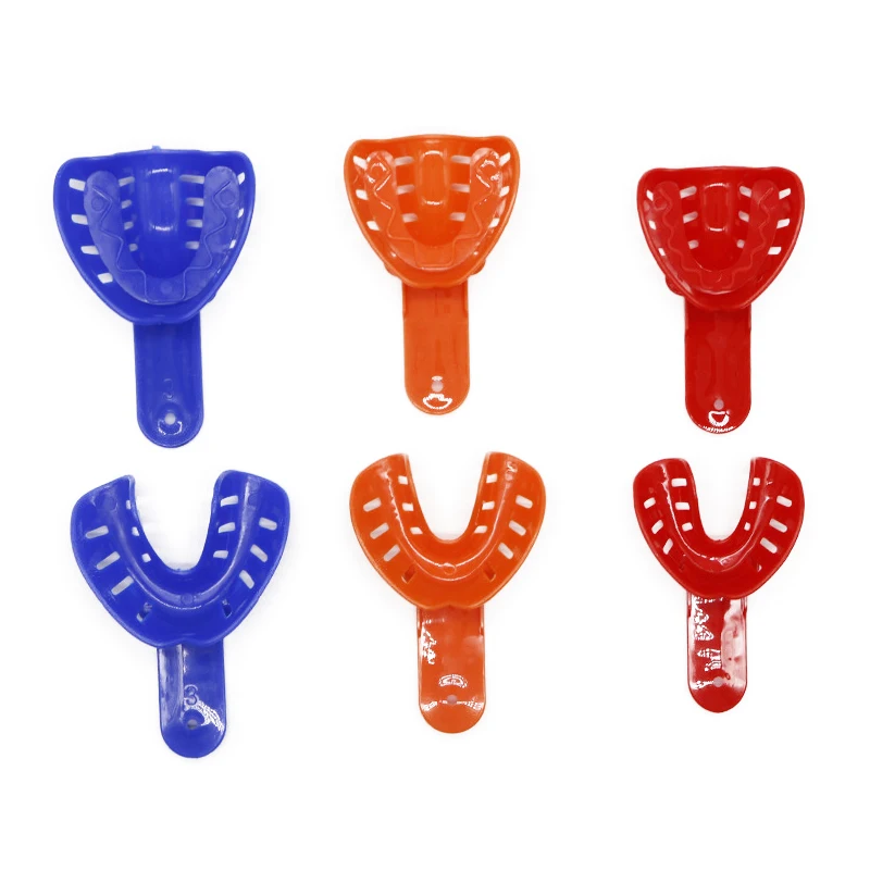 5pairs Dental Tray for Children Disposable Plastic Impression Tray Full Mouth Mold Tray