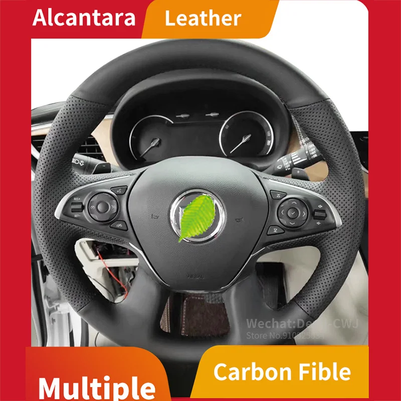 

steering wheel cover For Buick GL8 ES 2014 2015 2016 2017 2018 2019 2020 2013-2021 Alcantara leather hand-sewn Car Accessories