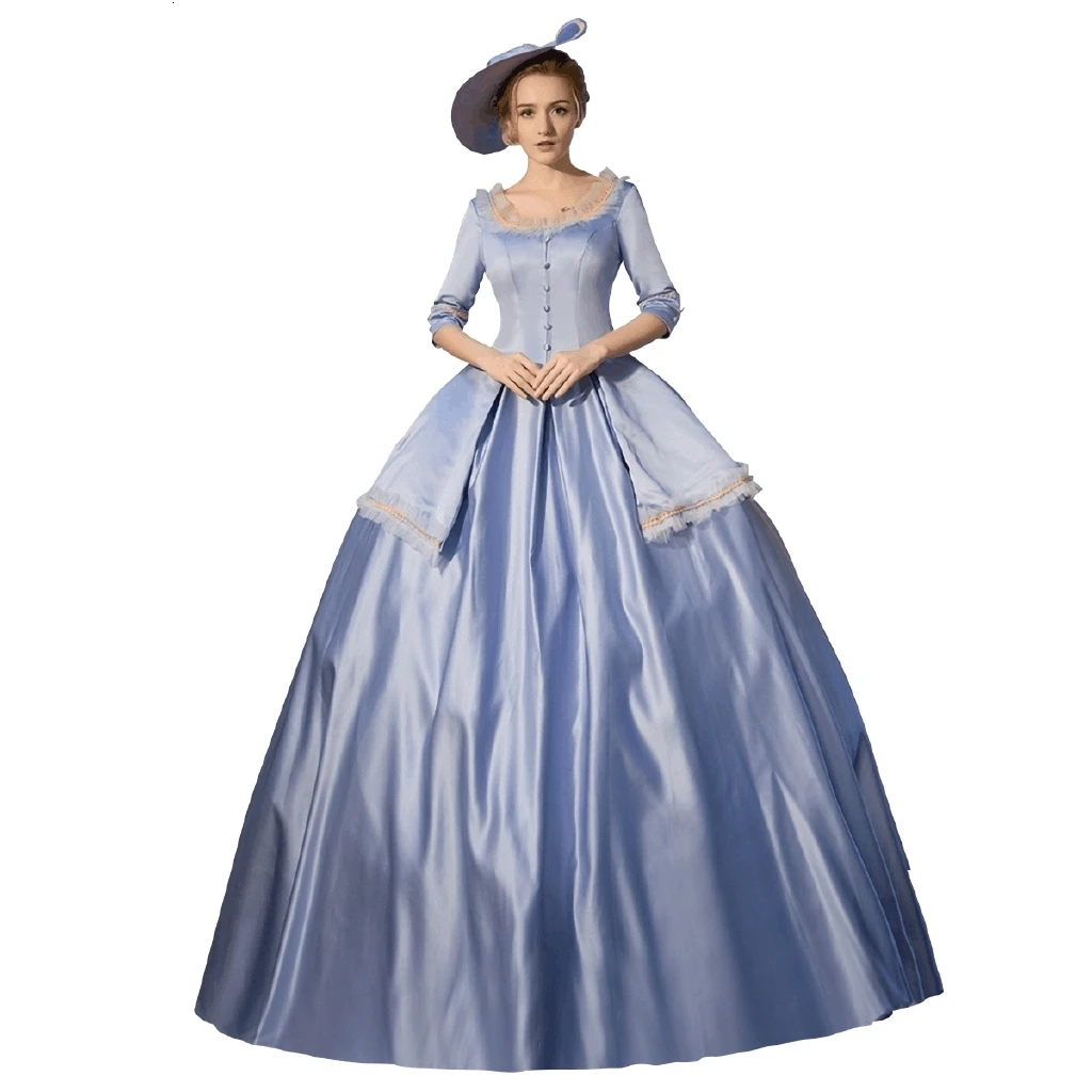 Синее длинное платье в европейском стиле для шоу код британского Королевского