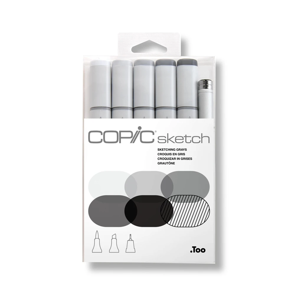 Набор маркеров Copic Sketch 6 штук в пластиковой упаковке | Канцтовары для офиса и дома