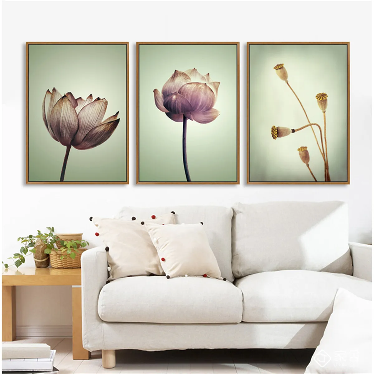 Постер в китайском стиле с цветами лотоса холст принтом настенное украшение для