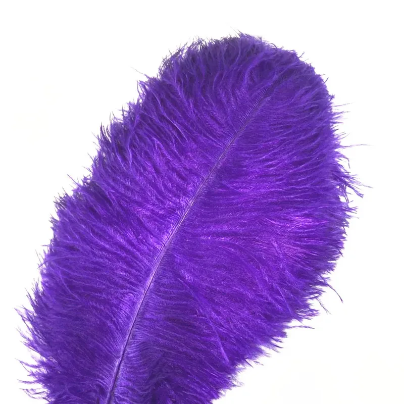 

50Pcs/Lot Purple Ostrich Feather for Crafts 15-70cm Black Feathers Ostrich Plumes Wedding Feather Decoration Carnaval Assesoires