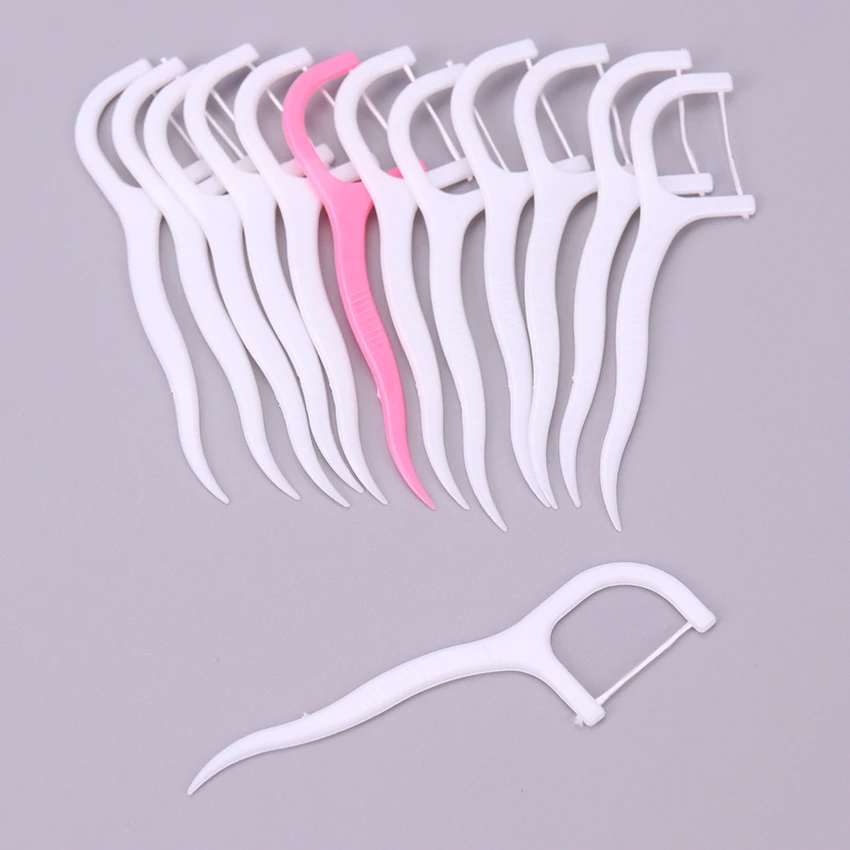 25PCS/Pack Dental Floss Picks Teeth Toothpicks Stick Oral Care Tooth Stain Remove Hygiene Clean | Красота и здоровье