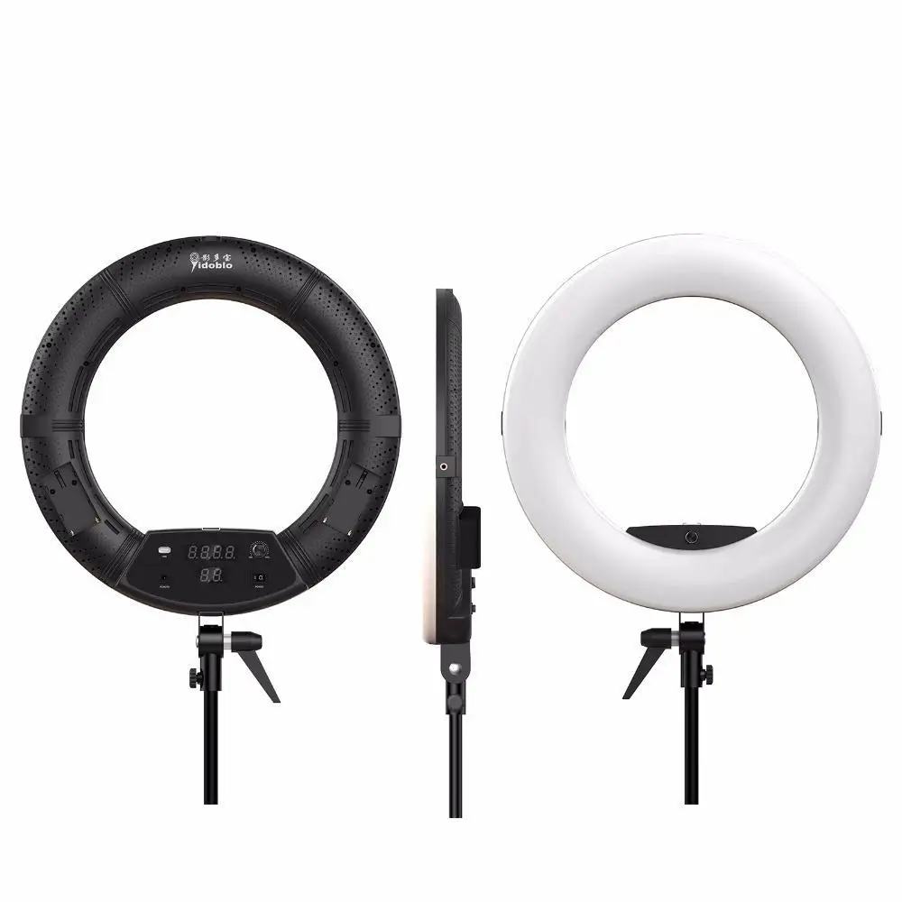 

Yidoblo FD-480II black Bi-color Photo Studio Ring Light LED Video Light Lamp Photographic Day Lighting 96W 5500K 480LED CD50