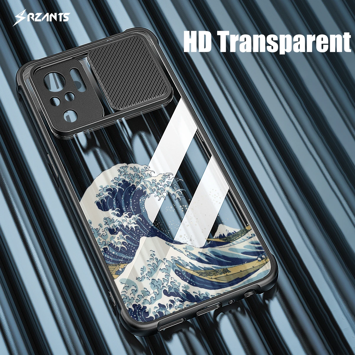

Rzants For Xiaomi Redmi Note 10 10S 4G Redmi Note 10 Pro Max Soft Case [Japan wave] Lens Protection Transparent Comic Cover