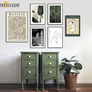 Картина на холсте, постер, Настенная картина, абстрактная картина с зелеными натуральными листьями, стильный домашний декор для гостиной