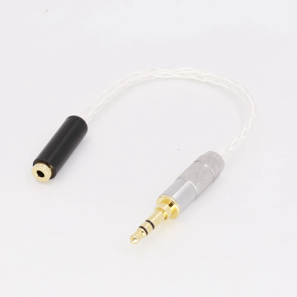 

Высококачественный 3,5 мм 3-полюсный наушник для 2,5 мм TRRS сбалансированный женский Aux-кабель TRRS аудиоразъем 7N посеребренный кабель, кабель для...