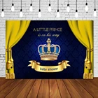 Королевский Темно-синий фон для детской фотосъемки Маленький принц на пути вечерние баннер Золотая Корона фон для фотосъемки стол настенные украшения