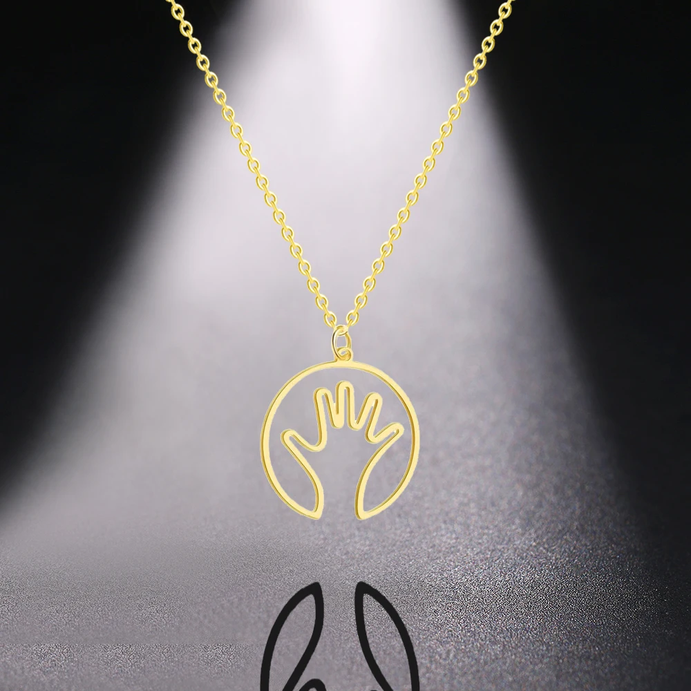 Ожерелье с кулоном Chereda из нержавеющей стали круглые вечерние ручной