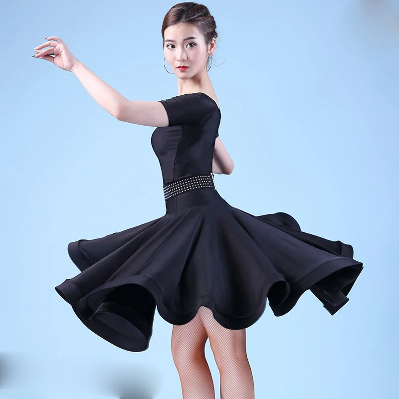 

2020 Latin Dance Competition Dresses Black Sexy Latin Dress Performance Clothes Tango Dress Women Latin Dance Costumes SL2621