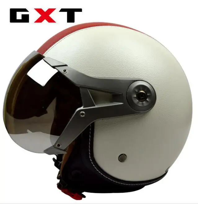 GXT винтажный Ретро скутер из натуральной кожи шлем rcycle capacete cascos 3/4 шлемы с