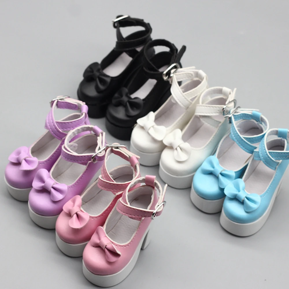 

60cm bjd sd Doll PU Leather Shoes Girl Toys Children's Shoes 7.8cm 1/3 BJD Doll Toys High Wheel Shoes