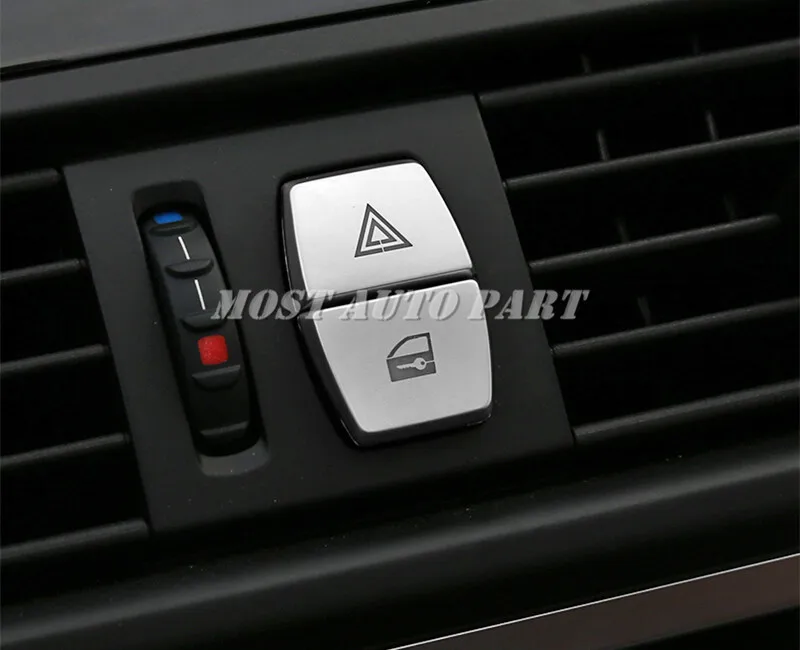 Внутренняя консоли Предупреждение лампа Кнопка Накладка для BMW серий 7 F01 F02 2009 2015