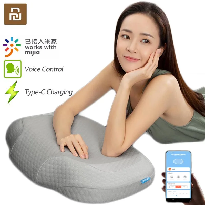 

Youpin AI Smart Neck Massage Pillow Relax Electric Shoulder Back Kneading Infrared Therapy Pillow With Mijia APP / Voice Control