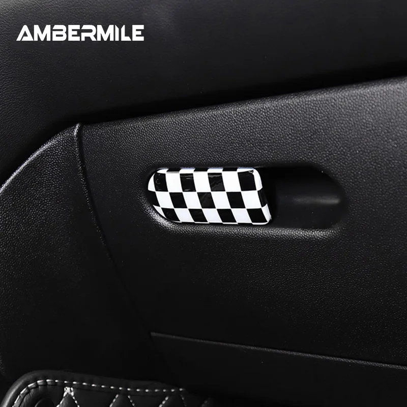 AMBERMILE ABS автомобильный ящик для хранения крышка переключателя ручки Glovebox стикер